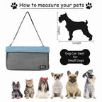 Elevated Dog Car Booster Seat with Safety Leash