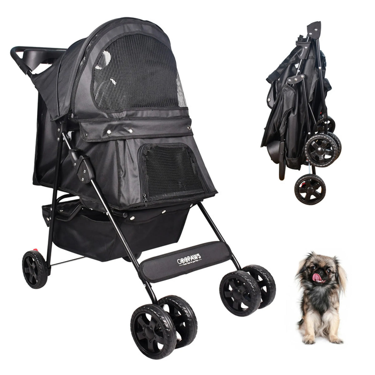 4-Wheel Pet Stroller for Dogs & Cats