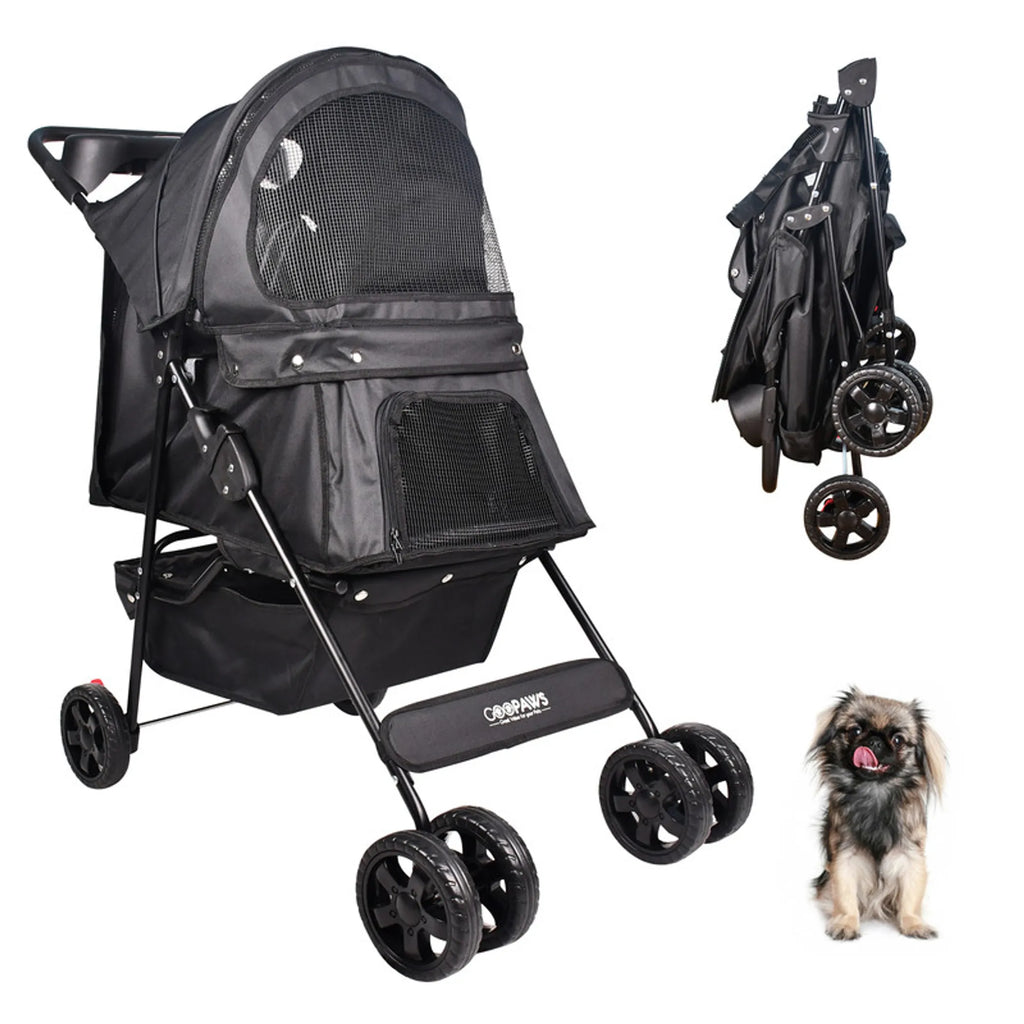 4-Wheel Pet Stroller for Dogs & Cats