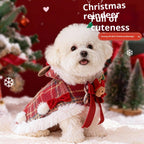 Plaid Holiday Cape for Dogs & Cats