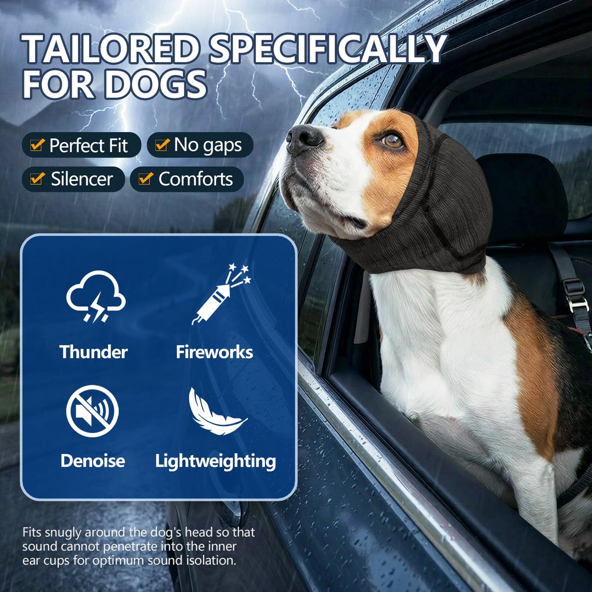 The Calming Hood™ — 4-in-1 Ear Protection for Dogs