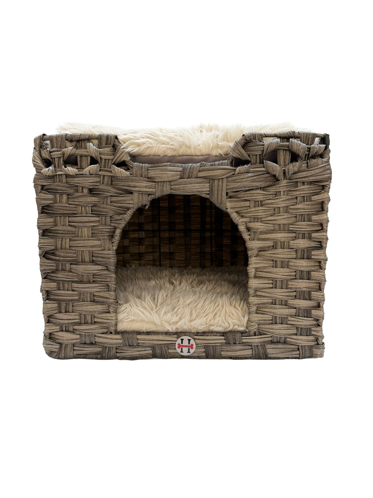 Handwoven Wool Cat Cave Bed