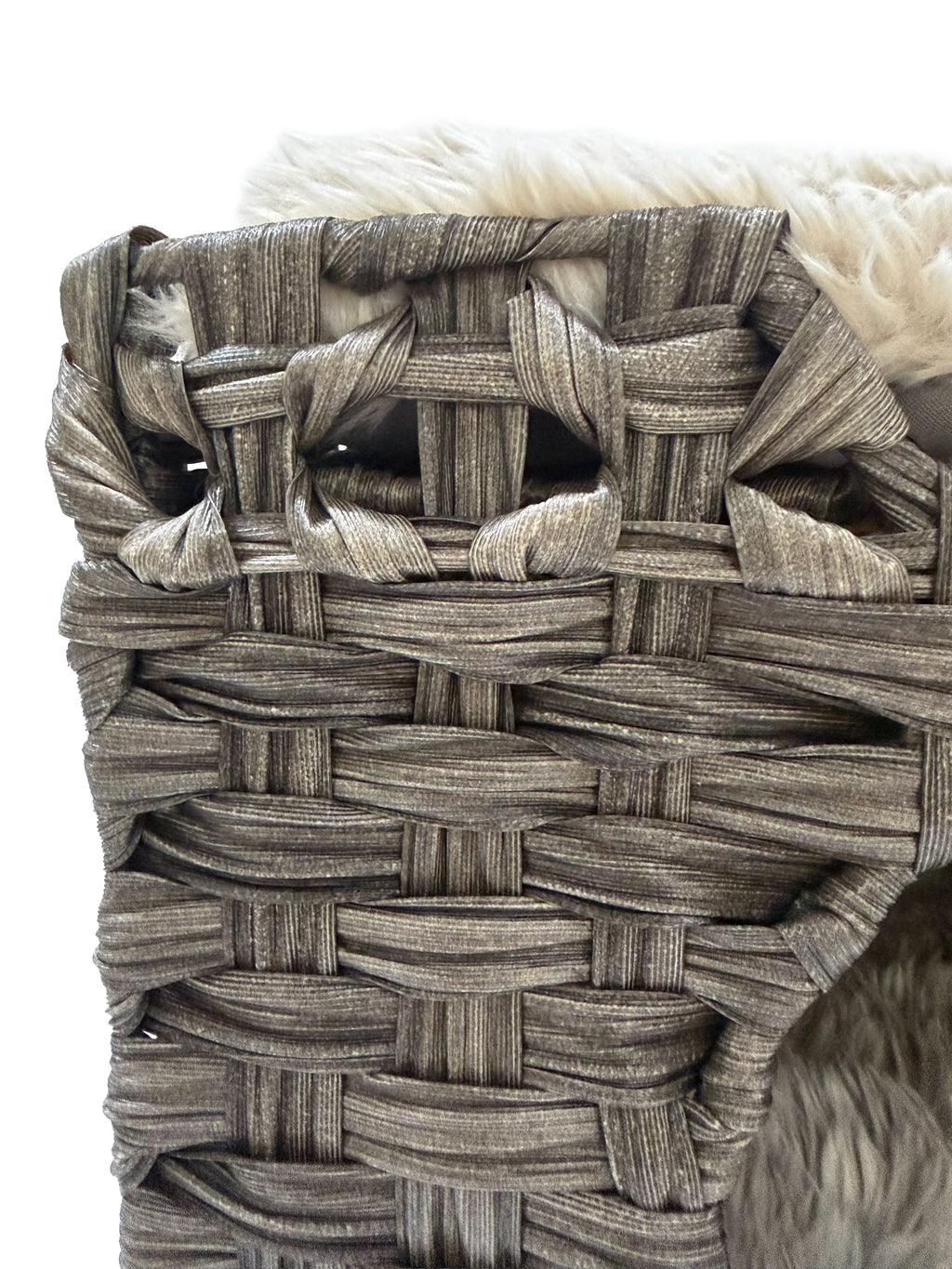 Handwoven Wool Cat Cave Bed